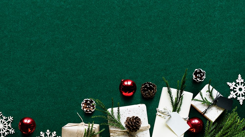 Green Christmas border HD wallpaper | Premium Photo - rawpixel
