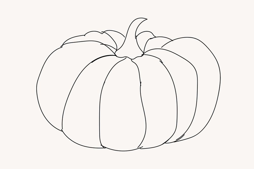 Pumpkin line art illustration