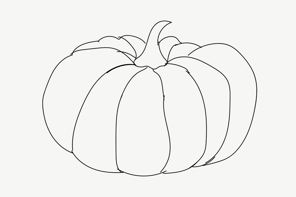 Pumpkin line art psd
