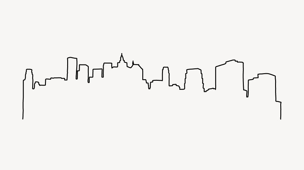 City line art illustration