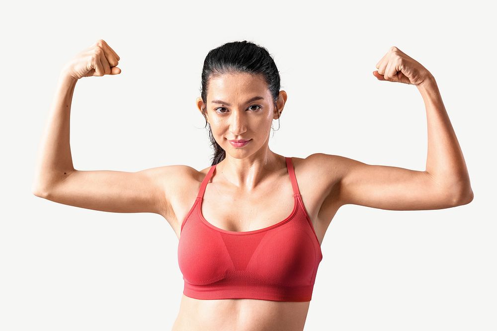 Active Indian woman sportswear collage element psd