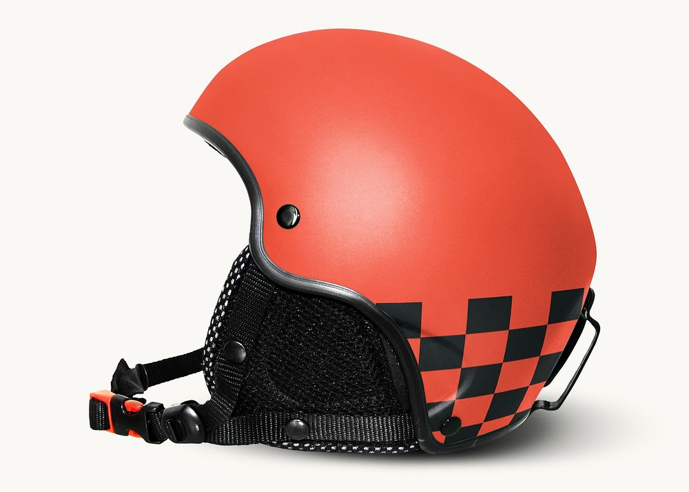 Red  motorcycle helmet