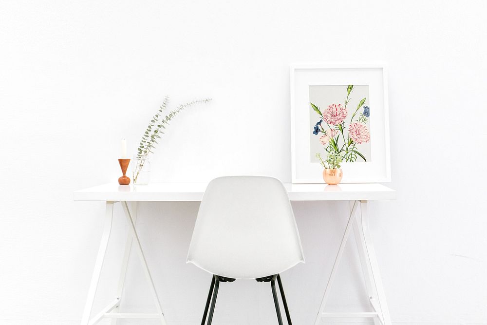 Minimal office, white interior | Free Photo - rawpixel