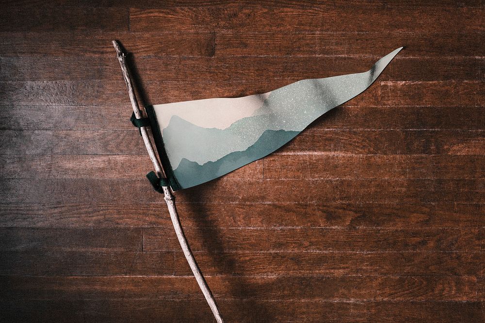 Pennant mockup, exploration psd