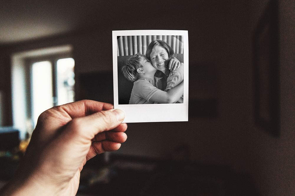 Instant photo frame mockup psd