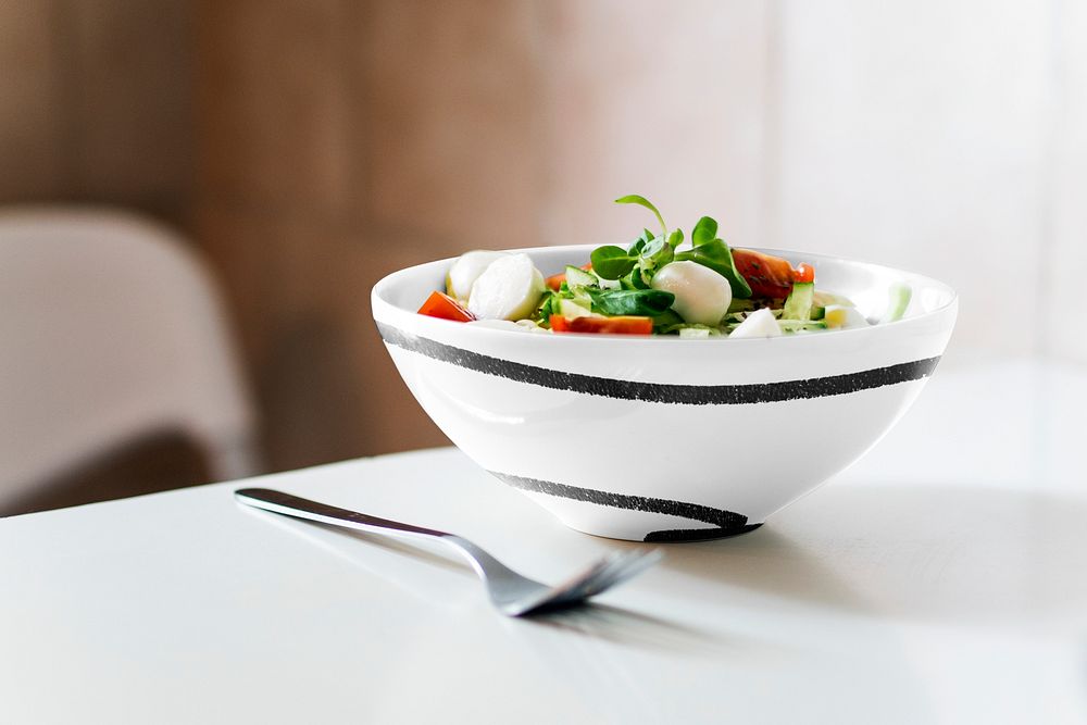 Salad bowl mockup psd