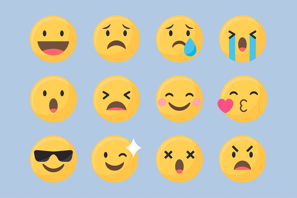 Emoticon vector set