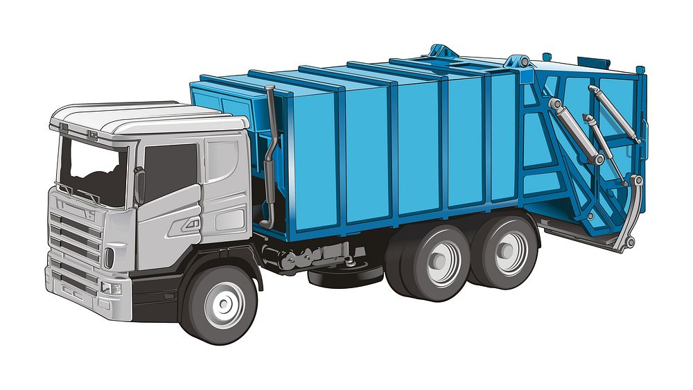 Garbage truck drawing.