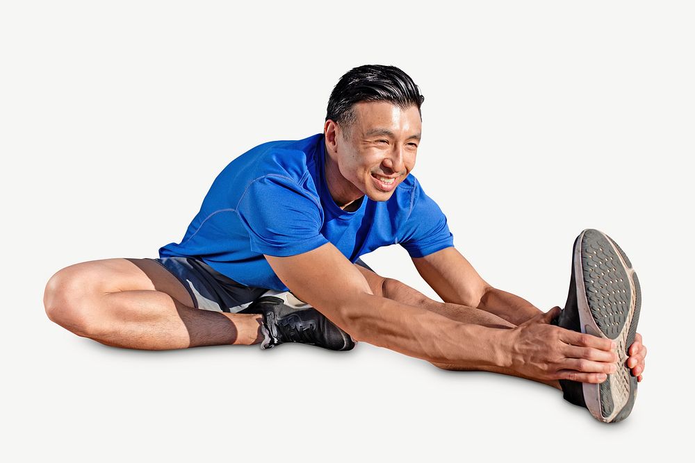 Man stretching sport running exercise psd