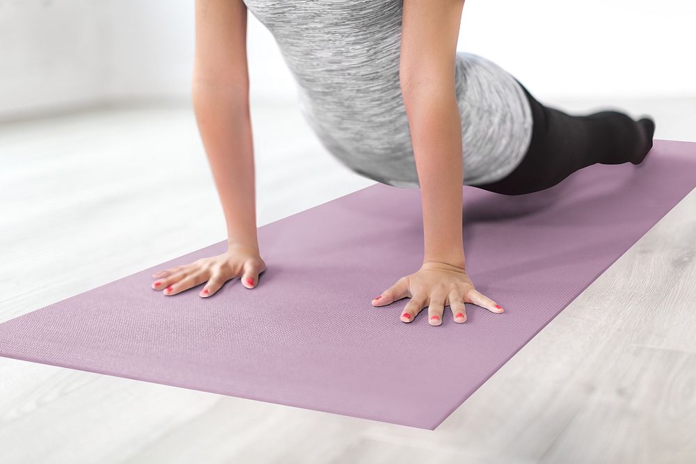 Purple yoga mat