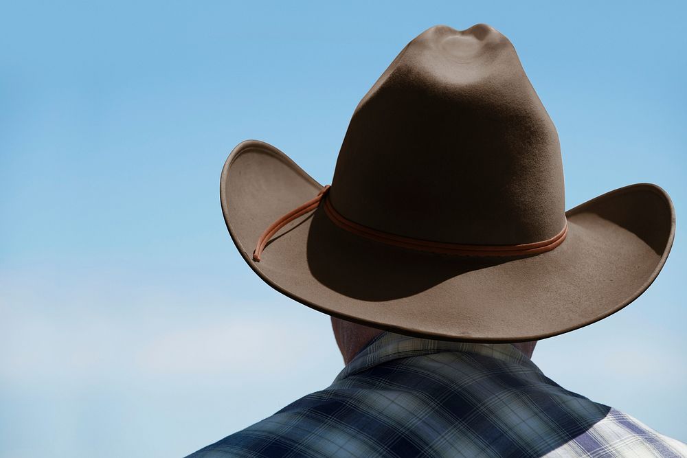 Cowboy hat mockup, headwear apparel psd