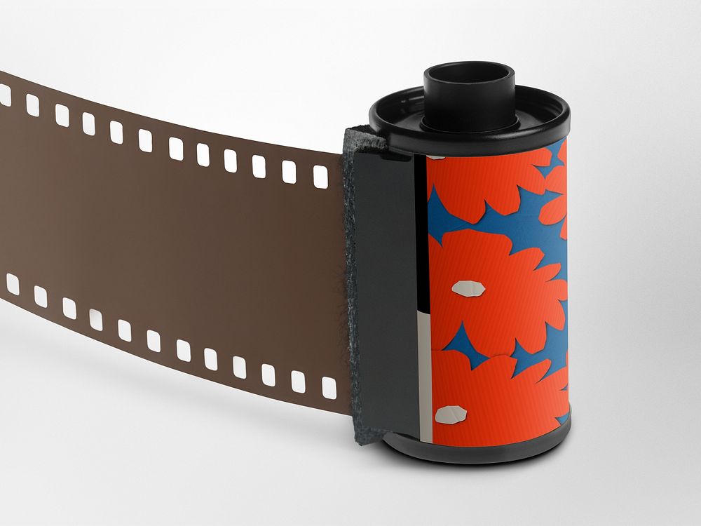 35mm camera film, floral design
