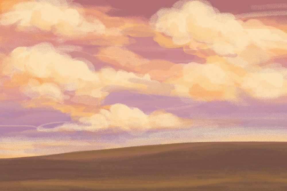 Cloud sunset, painting  background illustration