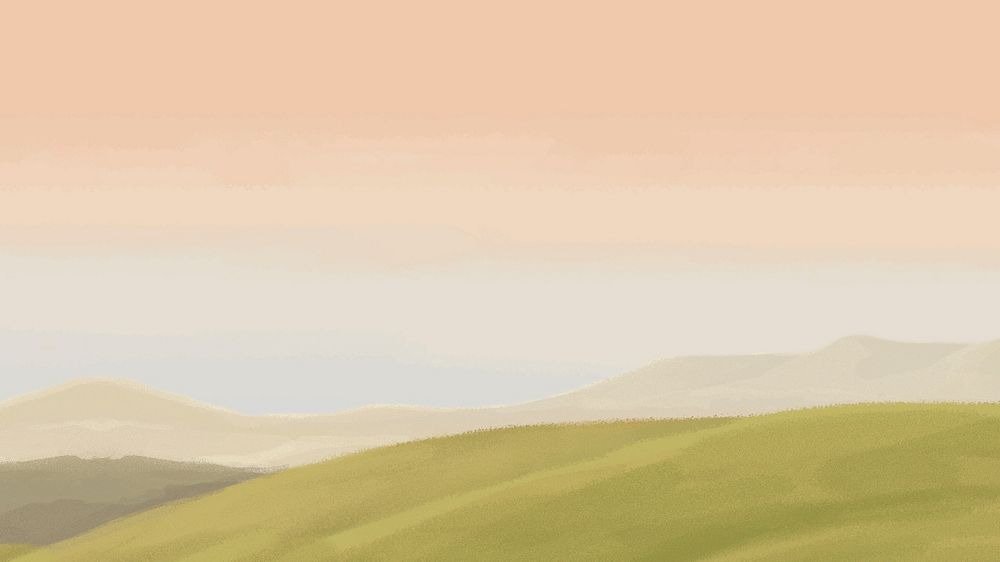 Field landscape desktop wallpaper, illustration | Premium Photo