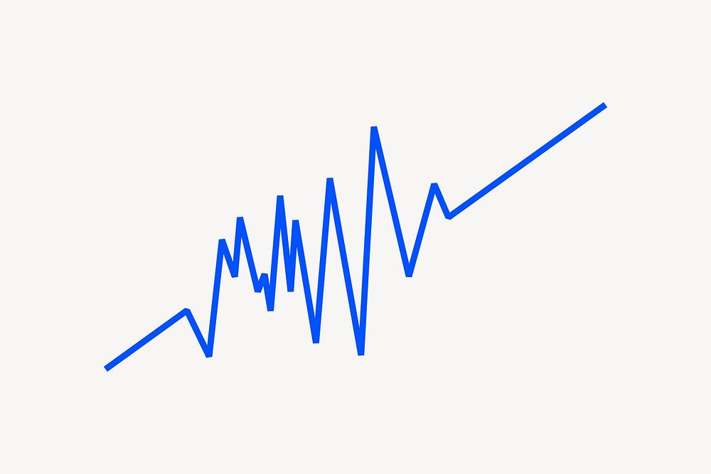 Blue graph, stock market & finance element vector