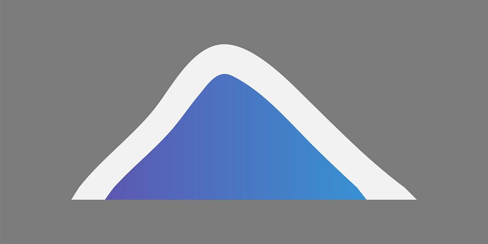 Blue gradient triangle, element vector