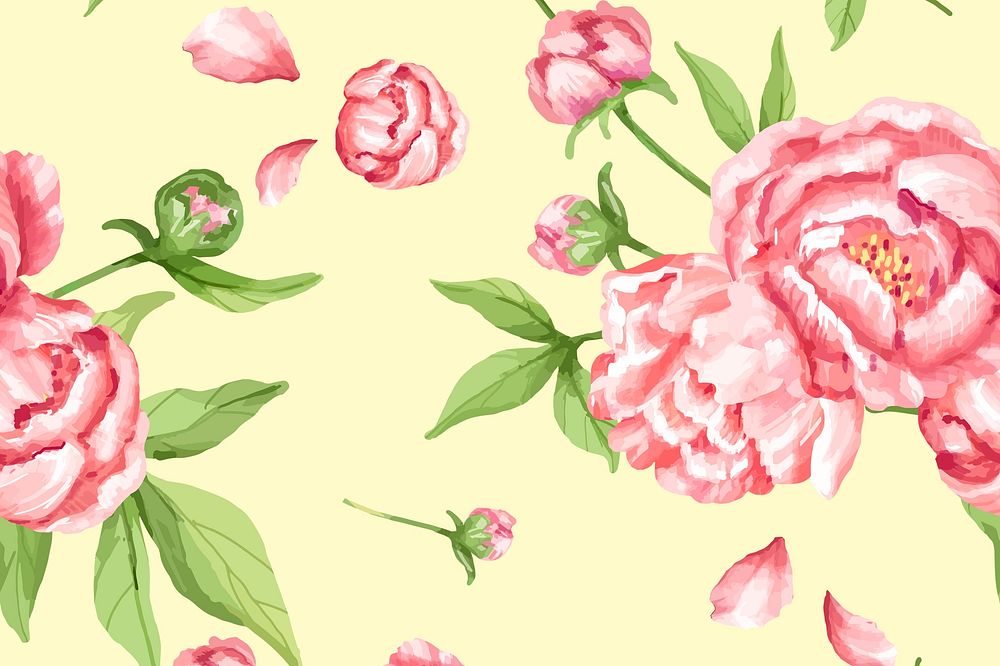 Watercolor carnation flower background