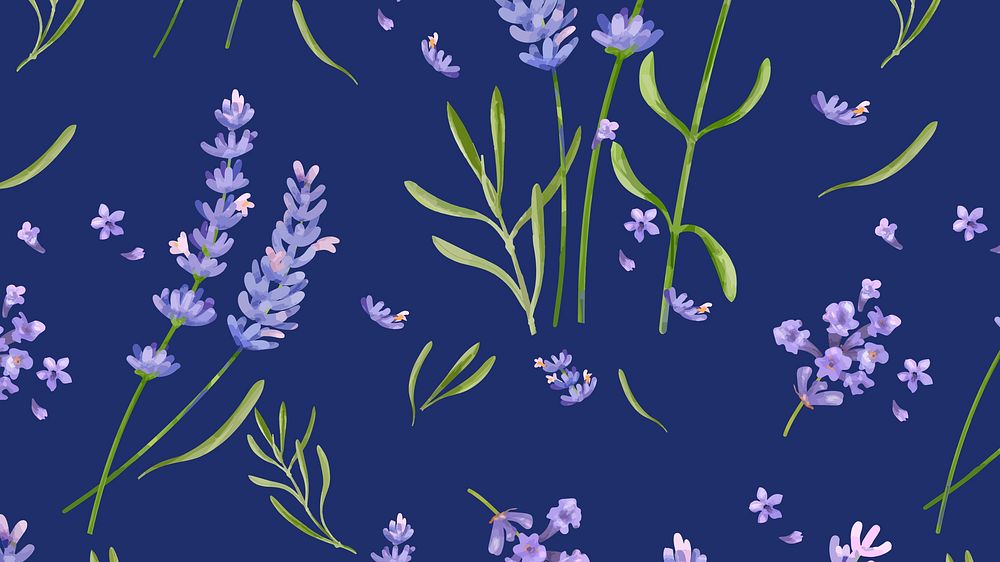 Watercolor lavender desktop wallpaper