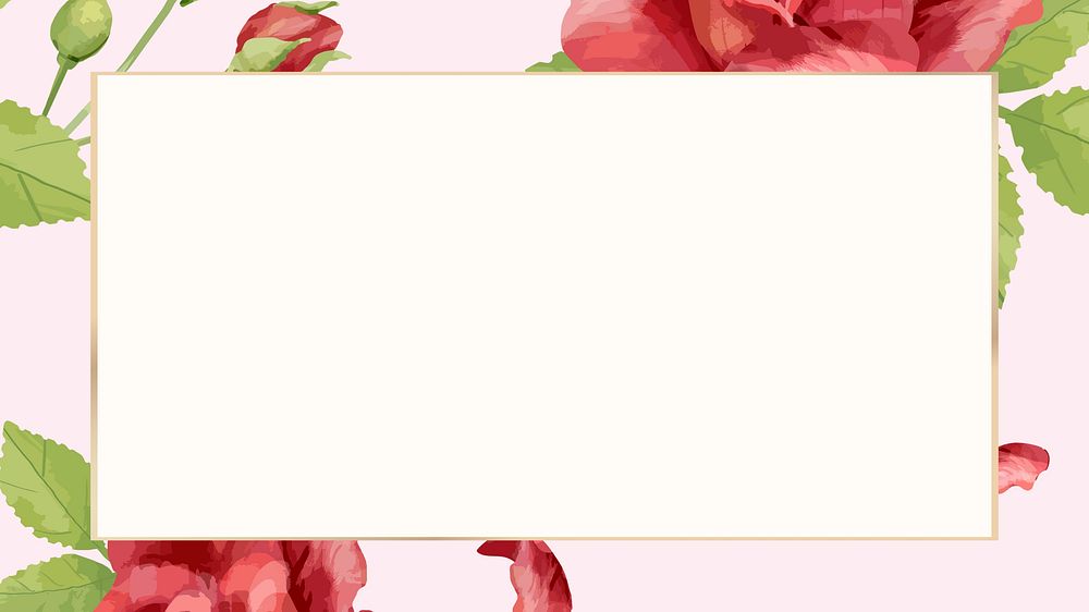 Red rose frame desktop wallpaper