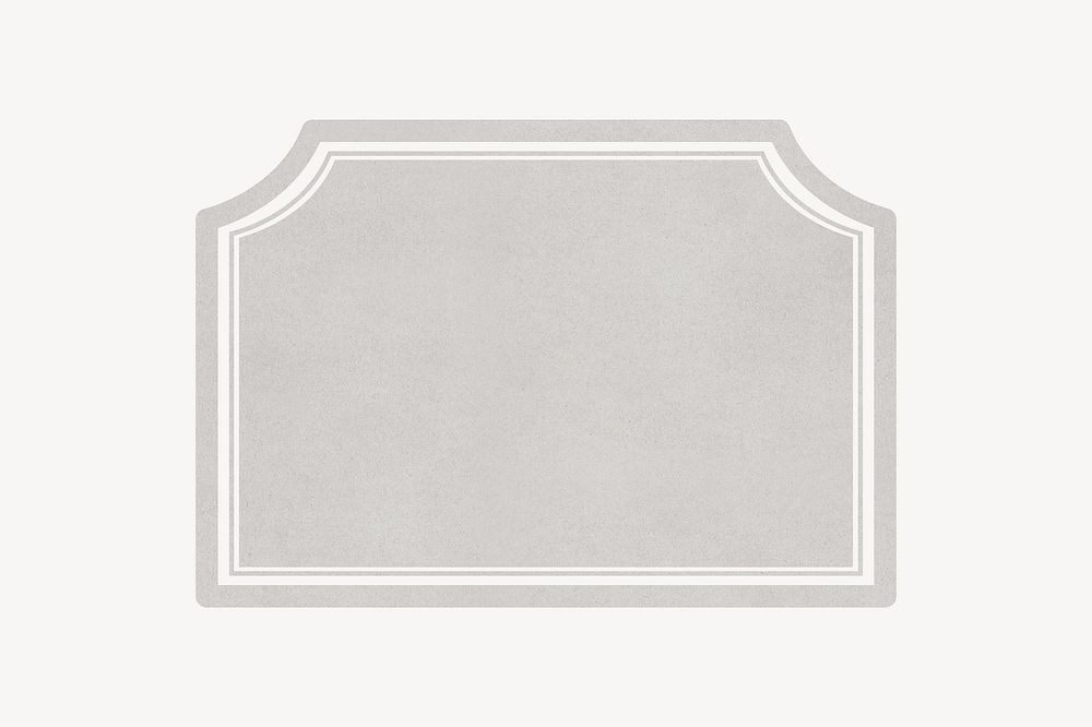 Textured gray badge vector