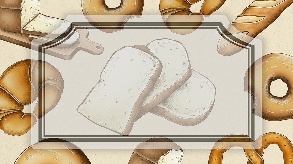 Vintage frame bread desktop wallpaper