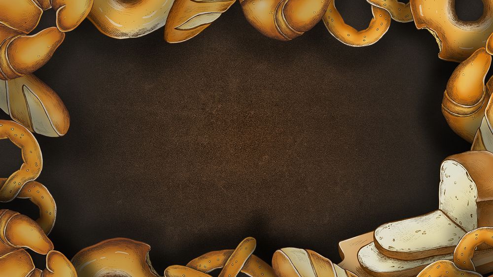 Brown desktop wallpaper, bread frame 