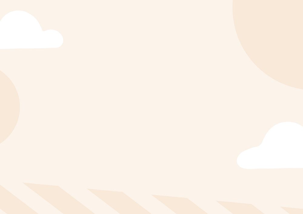 Beige sky & cloud illustration background