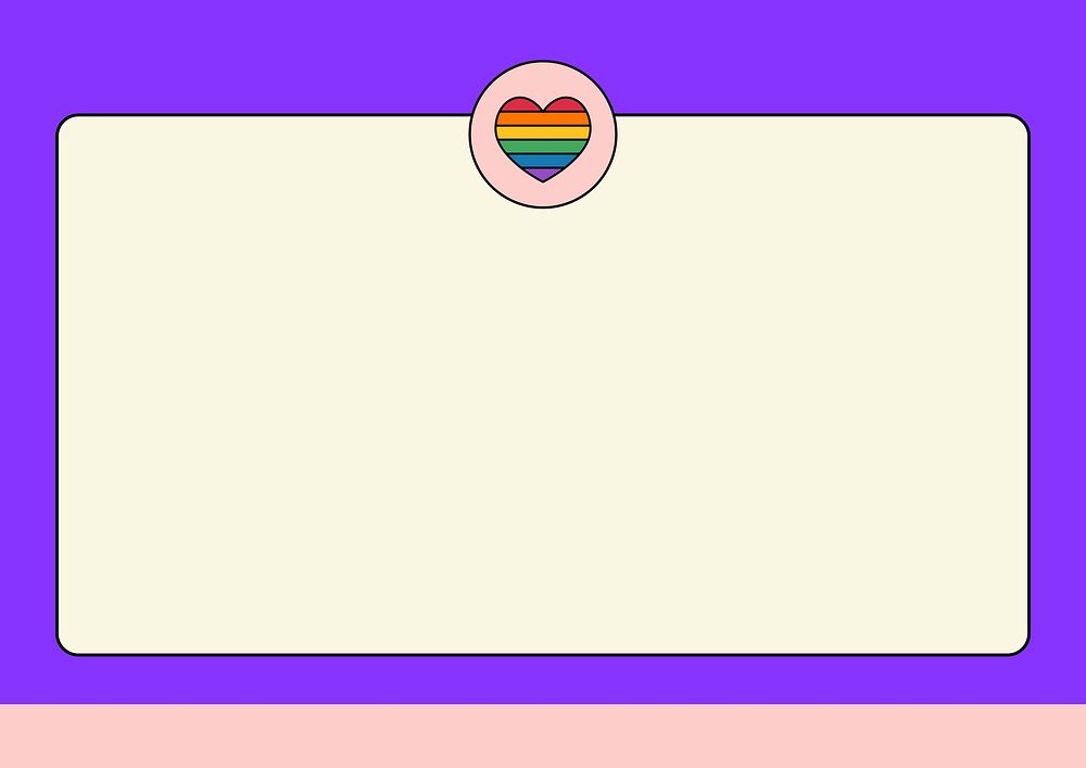 Purple LGBTQ love border background
