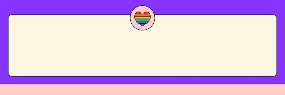 Purple LGBTQ love border background