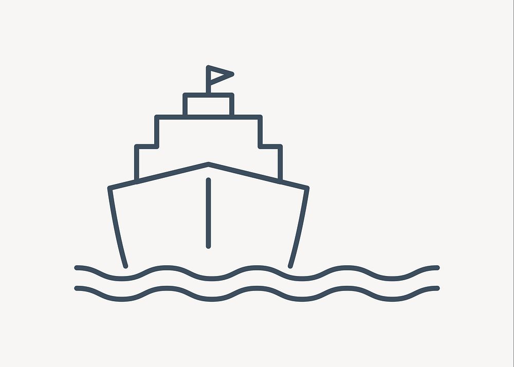 Ship transportation icon vector