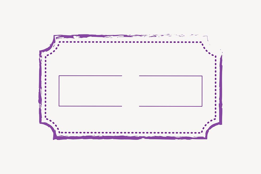 Vintage purple outline badge vector