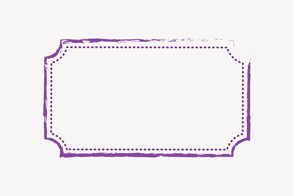 Purple textured line badge vector
