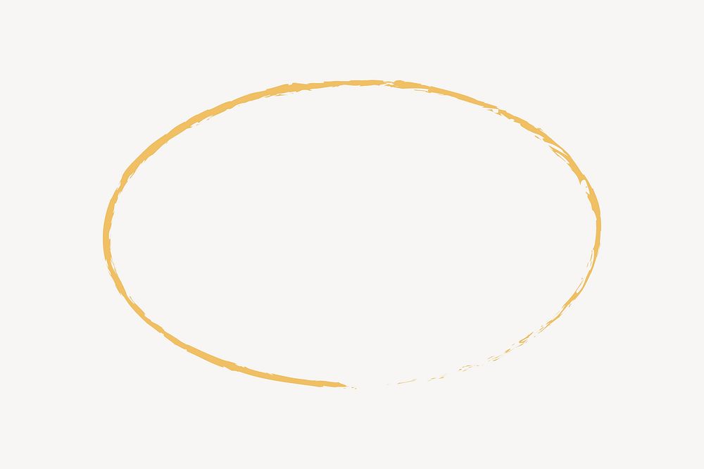 Yellow oval textured line vector