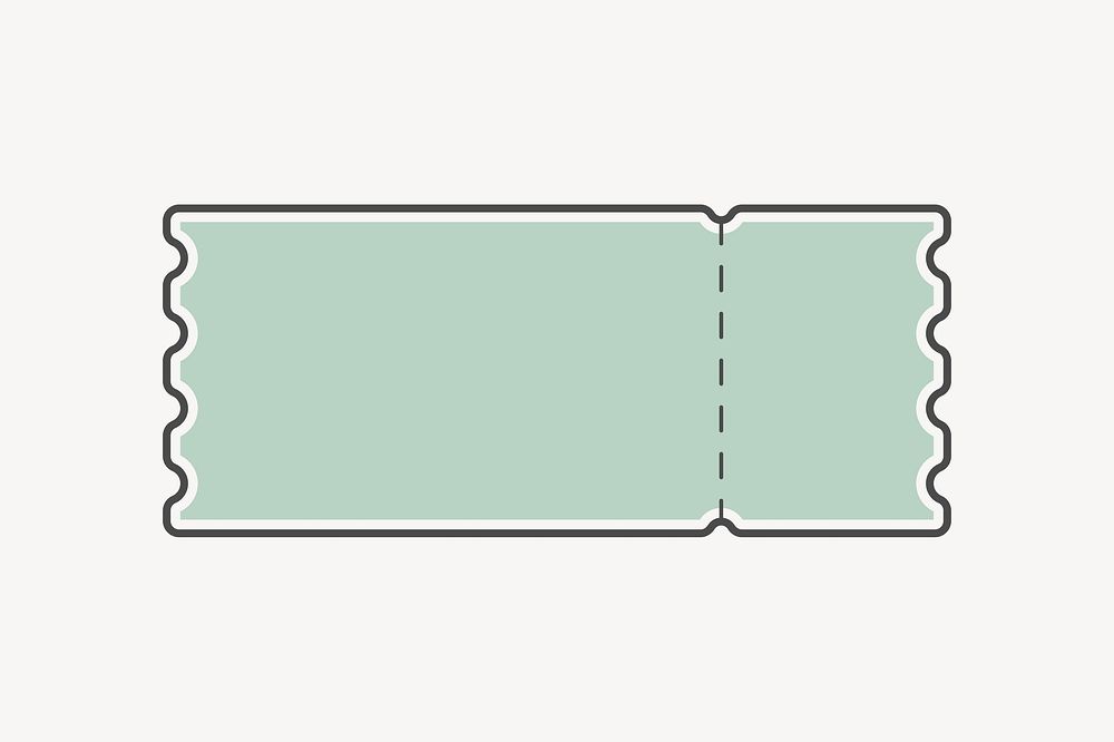 Pastel plane ticket vector