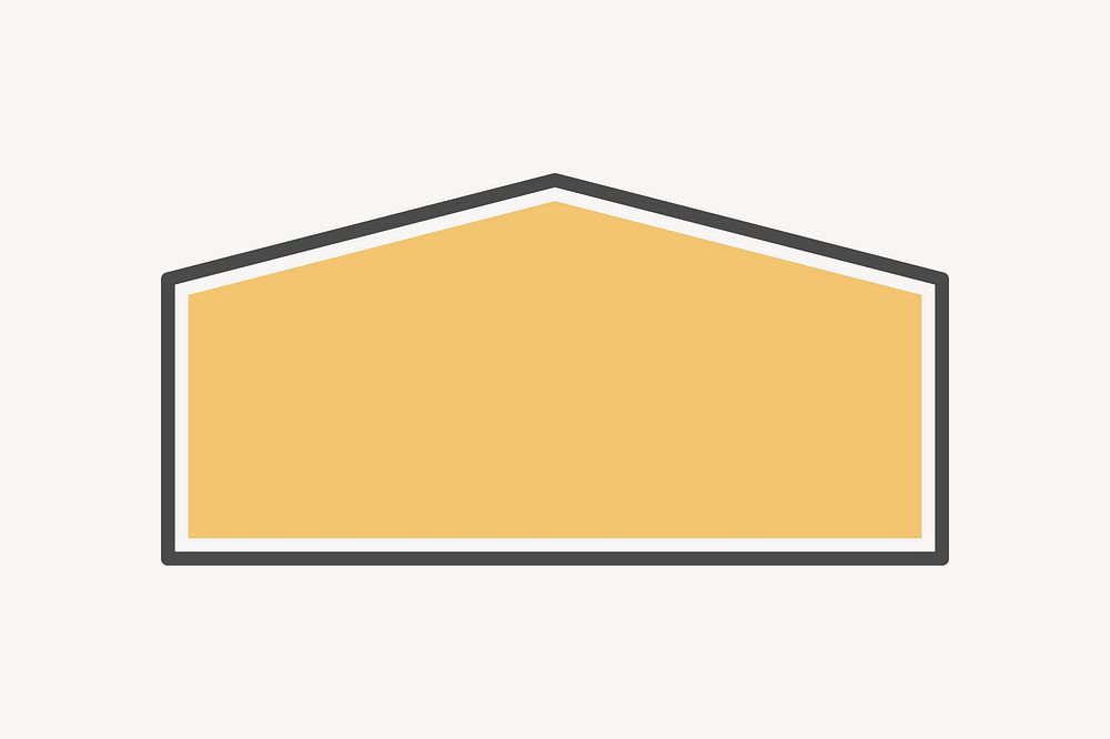 Yellow geometric  badge vector