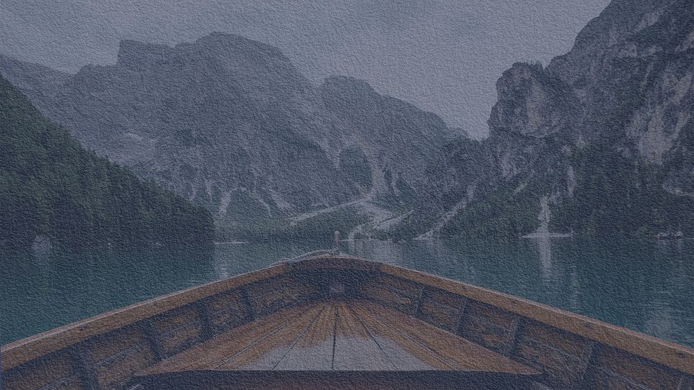 Mountain lake canoe HD wallpaper, outdoors travel