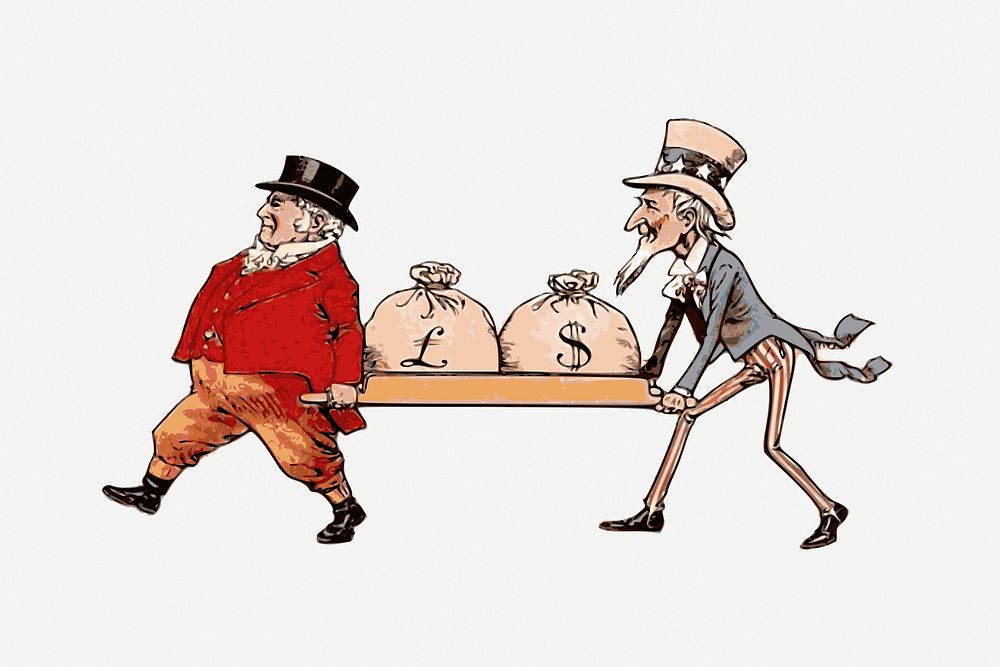 Investment cartoon vintage illustration psd. Free public domain CC0 image.