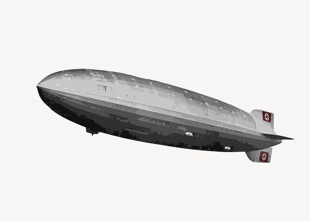 Airship illustration. Free public domain CC0 image.