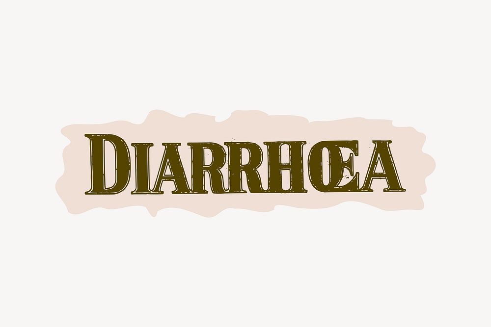 Diarrhoea word collage element vector. Free public domain CC0 image.