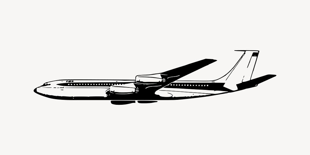 Plane collage element vector. Free public domain CC0 image.