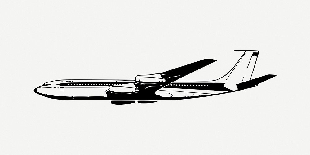 Plane illustration psd. Free public domain CC0 image.