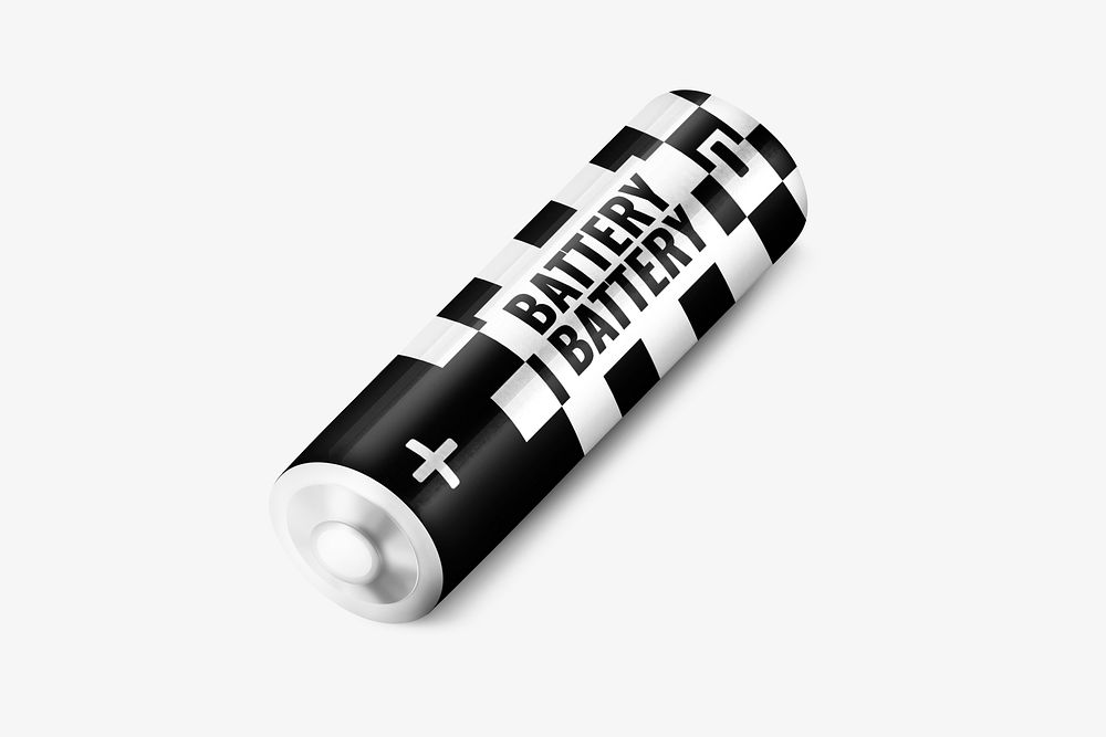 Alkaline battery mockup psd