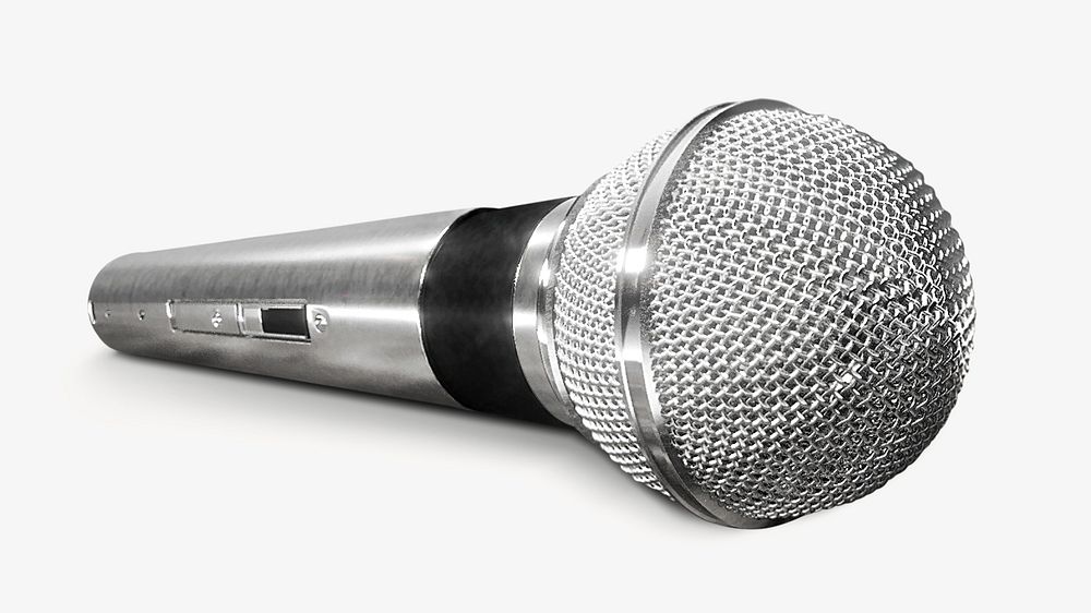 Microphone isolated image on white
