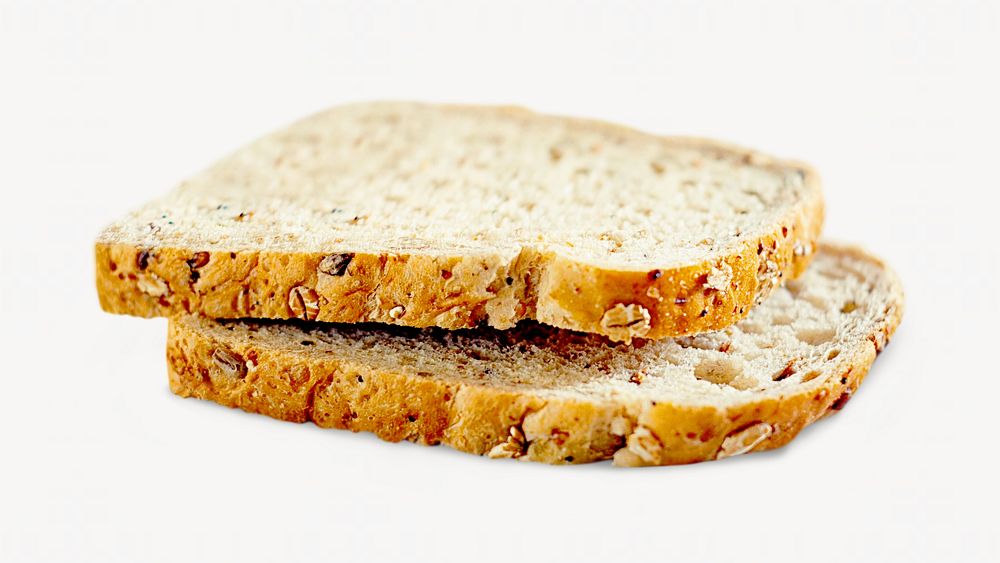 Rye bread slice  isolated image