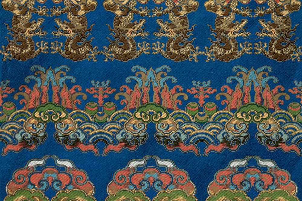 Blue Japanese dragon background. Remixed by rawpixel.