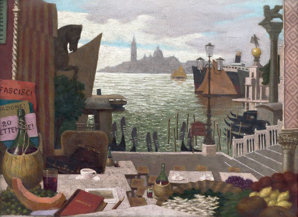Memories of venice (1921), vintage painting by Milan Thomka Mitrovsky. Original public domain image from Web Umenia. …