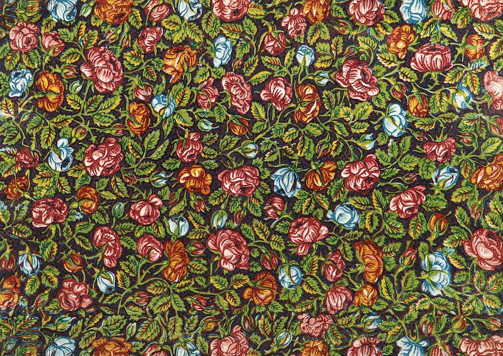 Vintage botanical pattern background. Remixed by rawpixel.