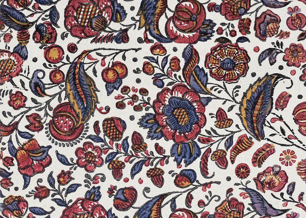 Vintage botanical pattern background. Remixed by rawpixel.