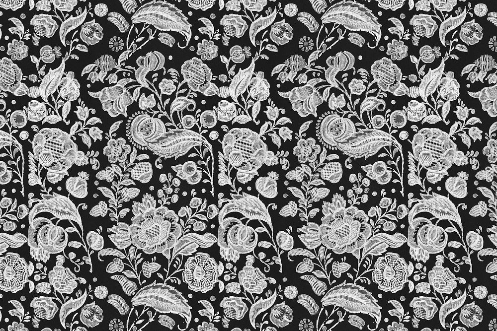 Black botanical patterned background Remixed by rawpixel. 