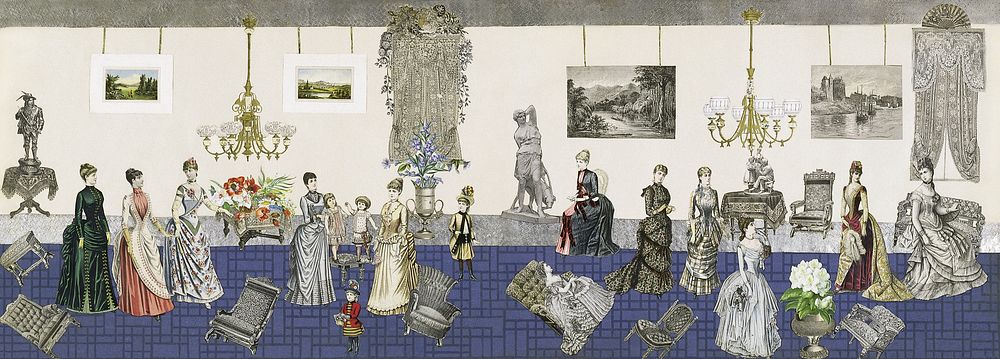 Untitled (Victorian Collage) (1880-1890) vintage illustration. Original public domain image from The Smithsonian…